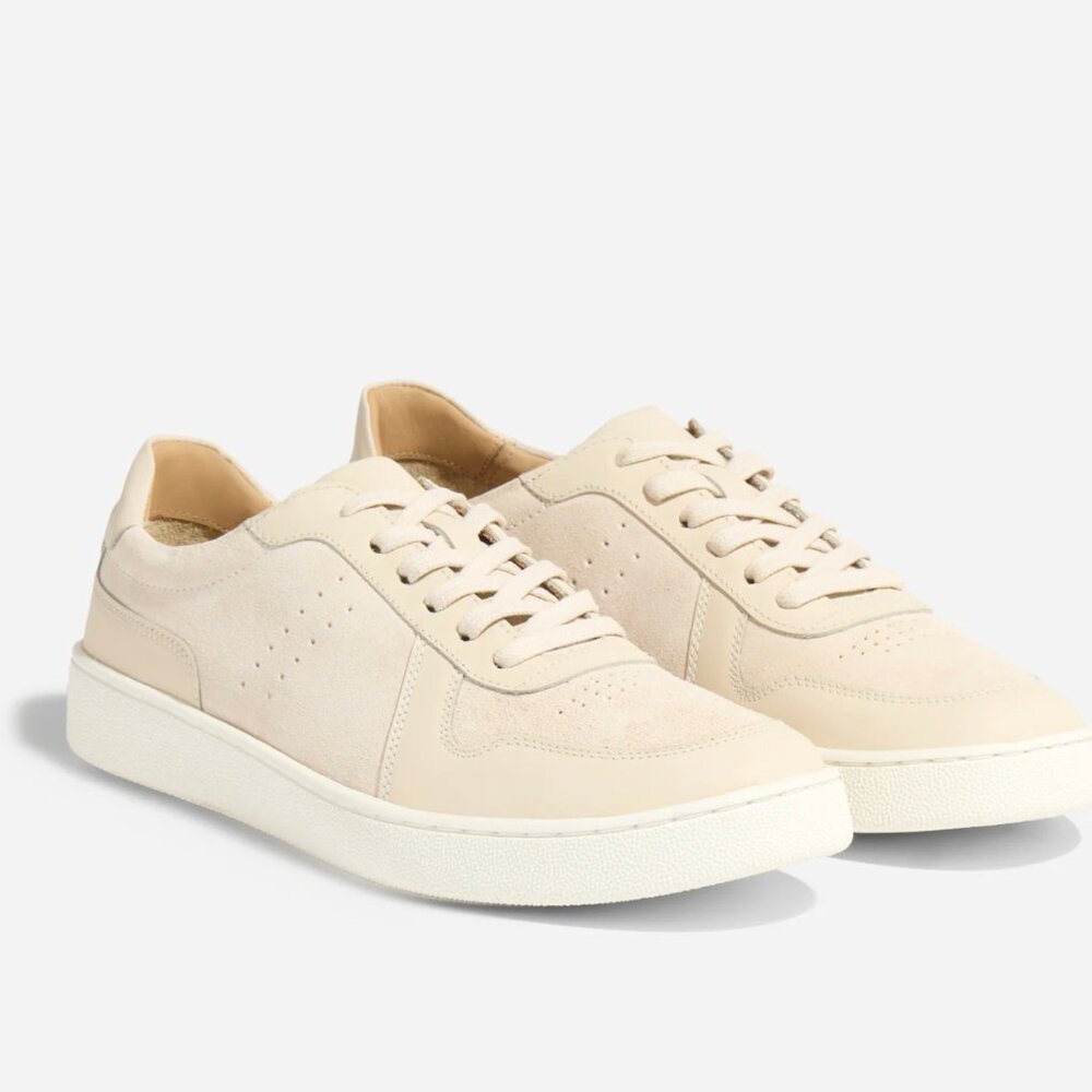 NWT Nisolo Bria Go-To Leather Court Sneaker Bone Tan Size 8.5